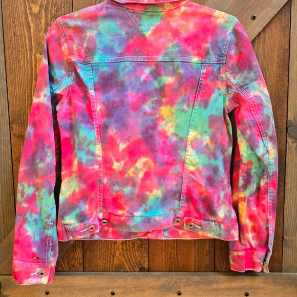 Tie-Dye Tommy Hilfiger Cotton Jacket in Size Medium - Picture 3 of 3